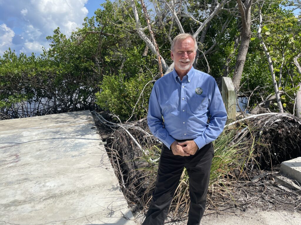Some 70 percent of Sanibel's land area is protected. Mayor Richard Johnson believes the natural spaces spared the island community of more damage. Credit: Amy Green