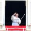 Pope Francis delivers his blessing from the window overlooking St. Peter's Square at the Vatican during the Sunday Angelus prayer earlier this month. Credit: Filippo Monteforte/AFP/Getty